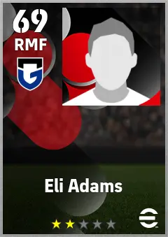 Eli Adams eFootball 2026 player card, 69 OVR RMF