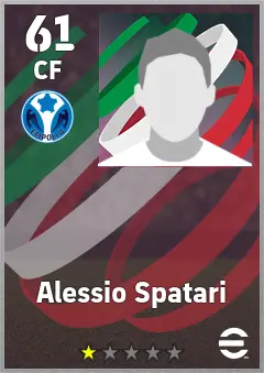 Alessio Spatari eFootball 2026 player card, 61 OVR CF