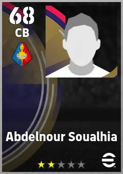 Abdelnour Soualhia eFootball 2026 player card, 68 OVR CB
