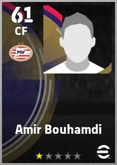 Amir Bouhamdi eFootball 2026 player card, 61 OVR CF