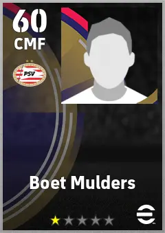 Boet Mulders eFootball 2026 player card, 60 OVR CMF