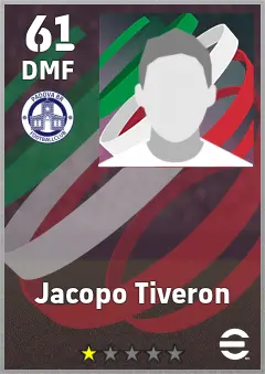Jacopo Tiveron eFootball 2026 player card, 61 OVR DMF