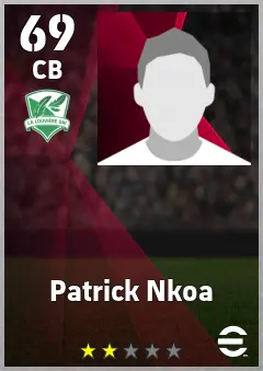 Patrick Nkoa eFootball 2026 player card, 69 OVR CB