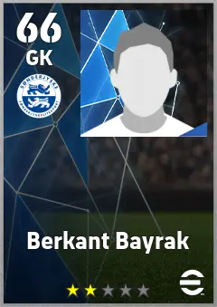 Berkant Bayrak eFootball 2026 player card, 66 OVR GK