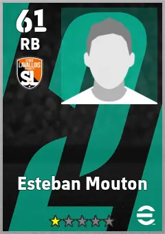 Esteban Mouton eFootball 2026 player card, 61 OVR RB
