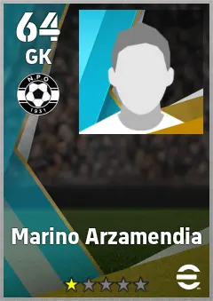 Marino Arzamendia eFootball 2026 player card, 64 OVR GK