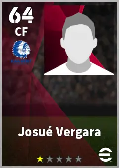 Josue Vergara eFootball 2026 player card, 64 OVR CF