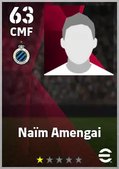 Naim Amengai eFootball 2026 player card, 63 OVR CMF