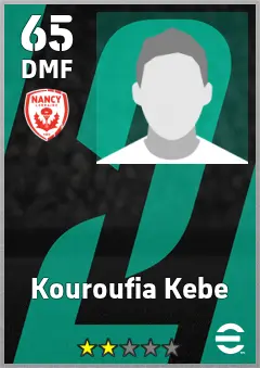 Kouroufia Kebe eFootball 2026 player card, 65 OVR DMF