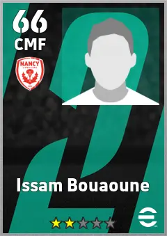 Issam Bouaoune eFootball 2026 player card, 66 OVR CMF