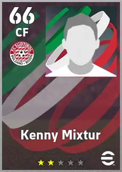 Kenny Mixtur eFootball 2026 player card, 66 OVR CF