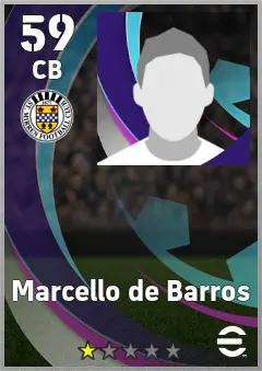 Marcello de Barros eFootball 2026 player card, 59 OVR CB