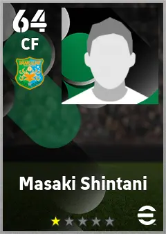 Masaki Shintani eFootball 2026 player card, 64 OVR CF