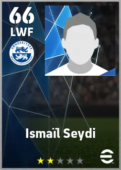 Ismail Seydi eFootball 2026 player card, 66 OVR LWF
