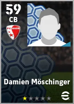 Damien Moschinger eFootball 2026 player card, 59 OVR CB
