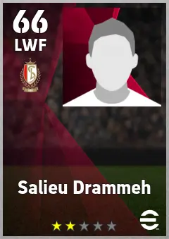 Salieu Drammeh eFootball 2026 player card, 66 OVR LWF