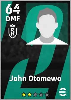 John Otomewo eFootball 2026 player card, 64 OVR DMF