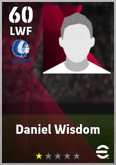 Daniel Wisdom eFootball 2026 player card, 60 OVR LWF