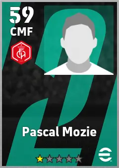 Pascal Mozie eFootball 2026 player card, 59 OVR CMF