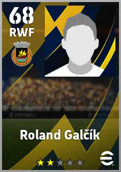Roland Galcik eFootball 2026 player card, 68 OVR RWF