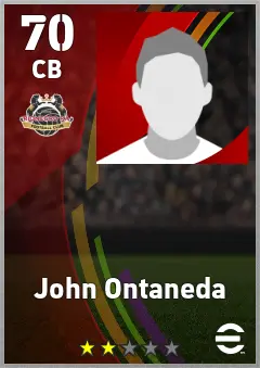 John Ontaneda eFootball 2026 player card, 70 OVR CB