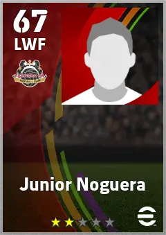Junior Noguera eFootball 2026 player card, 67 OVR LWF