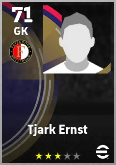 Tjark Ernst eFootball 2026 player card, 71 OVR GK
