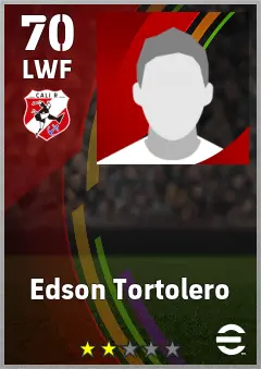 Edson Tortolero eFootball 2026 player card, 70 OVR LWF