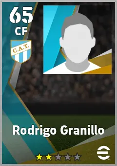 Rodrigo Granillo eFootball 2026 player card, 65 OVR CF