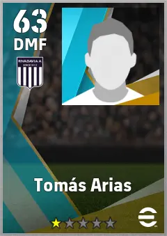 Tomas Arias eFootball 2026 player card, 63 OVR DMF
