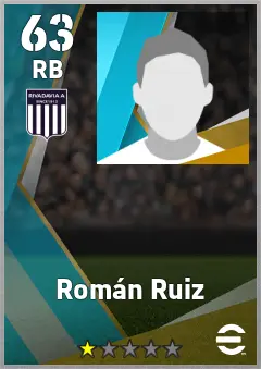 Roman Ruiz eFootball 2026 player card, 63 OVR RB