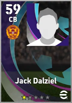 Jack Dalziel eFootball 2026 player card, 59 OVR CB