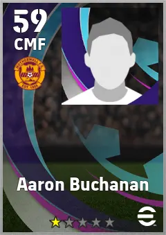 Aaron Buchanan eFootball 2026 player card, 59 OVR CMF