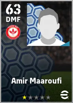 Amir Maaroufi eFootball 2026 player card, 63 OVR DMF