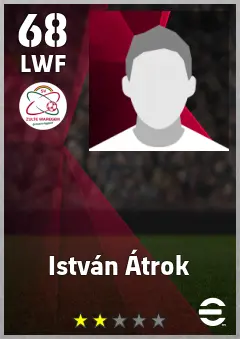 Istvan Atrok eFootball 2026 player card, 68 OVR LWF