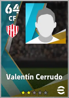 Valentin Cerrudo eFootball 2026 player card, 64 OVR CF