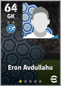 Eron Avdullahu eFootball 2026 player card, 64 OVR GK