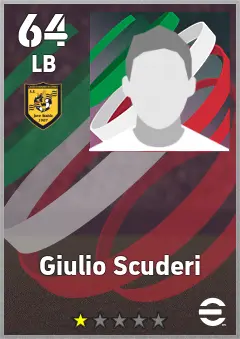 Giulio Scuderi eFootball 2026 player card, 64 OVR LB