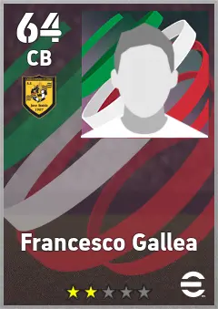 Francesco Gallea eFootball 2026 player card, 64 OVR CB