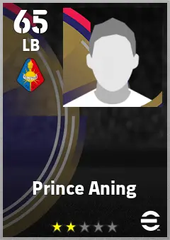 Prince Aning eFootball 2026 player card, 65 OVR LB