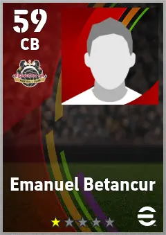 Emanuel Betancur eFootball 2026 player card, 59 OVR CB