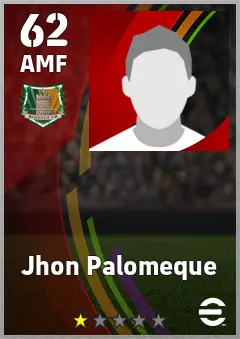 Jhon Palomeque eFootball 2026 player card, 62 OVR AMF