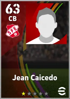 Jean Caicedo eFootball 2026 player card, 63 OVR CB