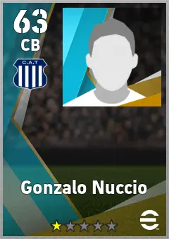 Gonzalo Nuccio eFootball 2026 player card, 63 OVR CB