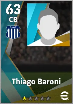 Thiago Baroni eFootball 2026 player card, 63 OVR CB