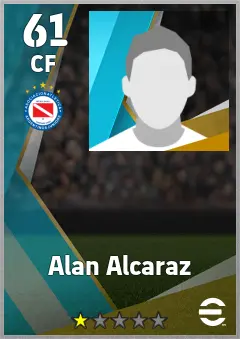 Alan Alcaraz eFootball 2026 player card, 61 OVR CF
