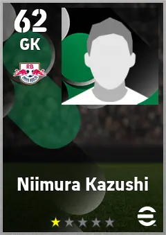 Niimura Kazushi eFootball 2026 player card, 62 OVR GK