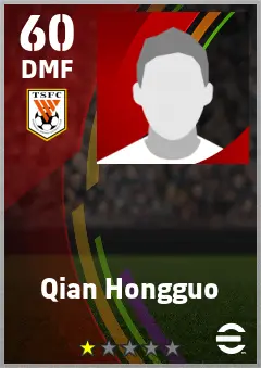 Qian Hongguo eFootball 2026 player card — 60 OVR DMF