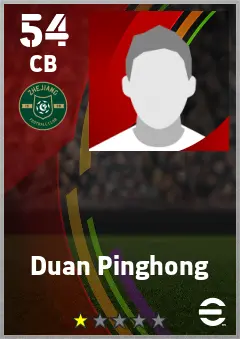 Duan Pinghong eFootball 2026 player card — 54 OVR CB