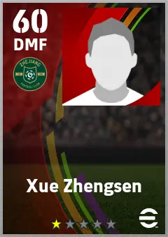 Xue Zhengsen eFootball 2026 player card — 60 OVR DMF